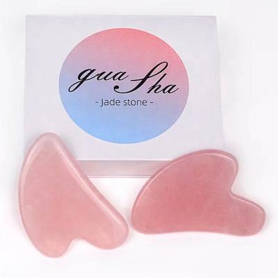 China Custom Logo Jade Roller And Guasha Stone Face Stone For Face Beauty Tips Gua Sha Jade Roller for sale