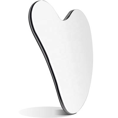 China Face Gua Sha Stainless Steel With Box Packed , Steel Gua Sha Massage Tool for sale