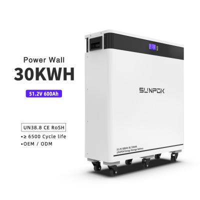 Cina 30Kwh batterie agli ioni di litio Solaire batteria al litio Lifepo4 48V 600Ah 10kw 15kw 30kw batteria per sistema solare domestico in vendita