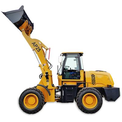 China Construction works 2.5 Ton Mini Lawn Tractor Front End Loader / Mini Wheel Loader Excavator for sale