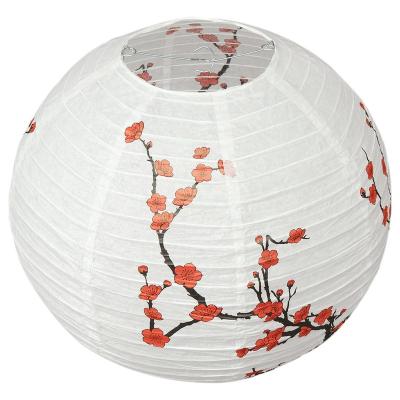 China Europe Battery Light Sakura Korean China Japanese Paper Lantern For Paper Lantern With Flowers for sale