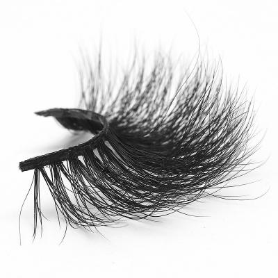 China Hot Selling Custom Packaging Soft Natural 25MM Mink Lashes Strip Eyelash Eyelashes for sale