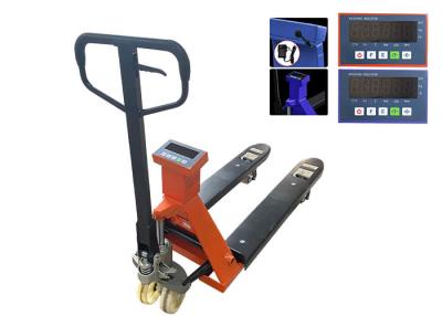 China Manual Forklift Weighing Scale Pallet Jack 2000Kg 195mm Lifting Height for sale