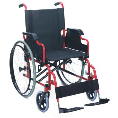 Chine Arrière solide se pliant manuel abordable coloré Front Casters de fauteuil roulant de cadre à vendre