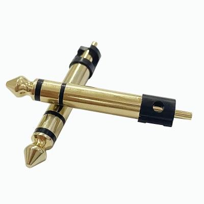 China Goudgeplatte 6,35 mm stereo 3 polen stereo audio mannelijke connector audio microfoon aansluiting voor koptelefoon Te koop