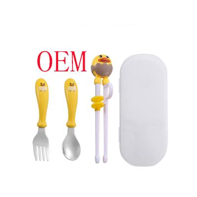 China Custom Spoon Funny Silicone Kids Children Trainer Washable Reusable Home Learning Baby Cartoon Learning Reusable Training for sale