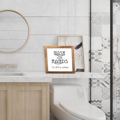 China USA Farmhouse Decor Bathroom Signs Rustic Wall Decor Sign for sale