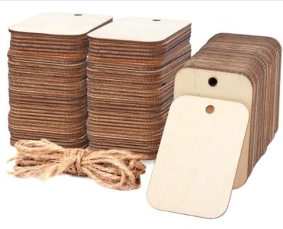 China Cutout Adjustable Unfinished Natural Rectangle Wood Craft (Size) Staining Pieces 100 Pcs for sale