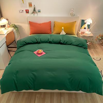 China Anti-Static Custom Comforter Cover Full Size Queen Bedding Bedclothes Set 4 Pieces With Fashion Solid Color for sale