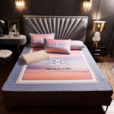 China Nondisposable High Quality Bed Mat Set Cooling Bed Rose Sleep Queen Size - Colorful Natural Latex Summer Mat 3 Pieces for sale