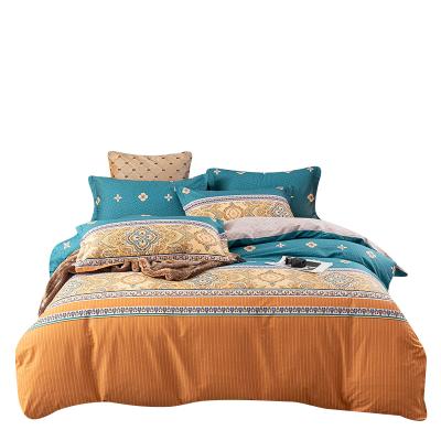China 2021 Anti-Static New Design Stripe Comforter Cover Bedding Set All Season Breathable Bed Cover Set King Size For Kids for sale