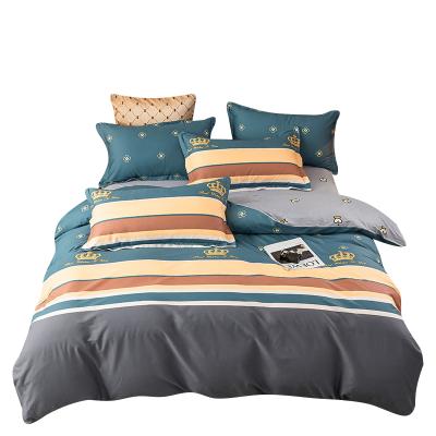 China 2021 Anti-Static New Design Cartoon Crown Patchwork Pattern Comforter Cover Bedding Set All Season Breathabled Bedding Set King Size For Kids for sale