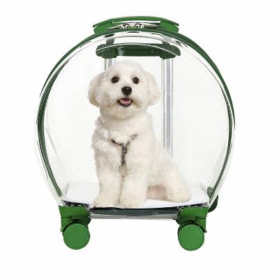 China 2022 New Design Fancy New Design Luxury Transparent Stocked Outdoor Cat Puppy Dog Pet Carry Bag Stroller Carrier for sale