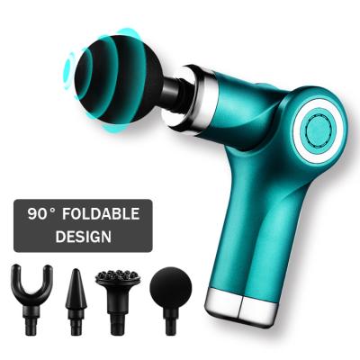 China 2021 Adjustable Percussion Massager 30 Speed Sports Muscle Gun Logo Comfortable Massage Booster Percussion 24v Mini Massage Green for sale