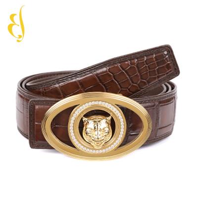 China Creative Business Design Buckle With Genuine Rhinestone Belts Mens Designer Leather Belts Famous Brands for sale