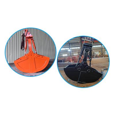 China Double Cylinder Excavator Clamshell Bucket 10-12 Ton Q355B Mechanical for sale