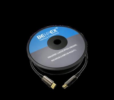 China Displayport 1.4 Muilt Function AOC Fiber Optic Cable Black Fiber Optic Cable Support 4K 8K HDMI Cables Active High Speed Audio Video Signals Transmission for sale