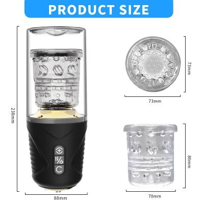 China Copo da masturbação do vibrador 300rpm do copo da sução do ABS do TPE para homens à venda