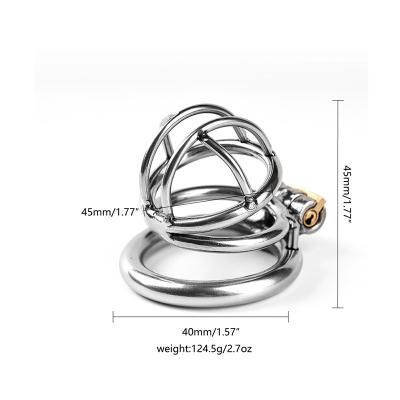 Китай Игрушки секса людей нержавеющей стали взводят курок прибору 50mm целомудрия клетки целомудрия мужскому продается