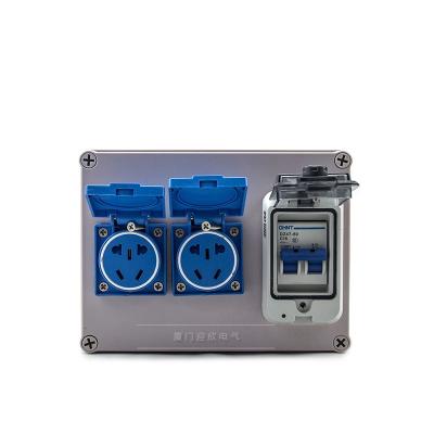 China 2 Pole 3 Pole 10A 32A Multifunctional Waterproof Power Distribution Box Socket Industrial Customized Portable Box for sale