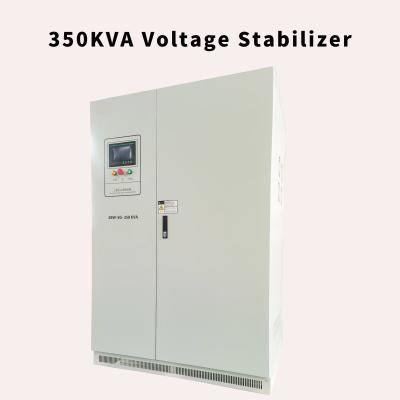 China Customized Pure Copper Wire Three Phase Voltage Stabilizer with 0.9 Power Factor 260V~430V 350KVA Industrial Regulator for sale
