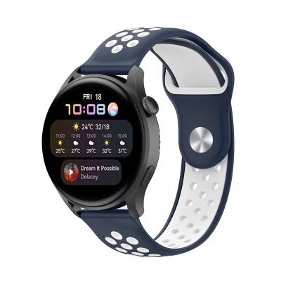China Fashion Multiple Colors 20Mm 22 Mm Silicone Rubber Wrist Watch Strap For Samsung Galaxy Watch for sale