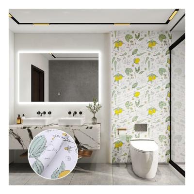 China Flower Design Self-adhesive Vinyl Wallpaper for Waterproof Bathroom Interior Refurbishment for sale