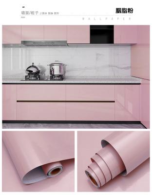 China Glossy Self-Adhesive Peel and Stick Wallpaper in Plain Color for Kitchen Cabinet Decor for sale