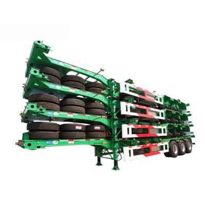 China 20'/40'/45' Container Loading Single Axle Skeleton Chassis Terminal Semi Trailer for sale
