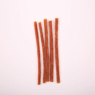 China Stocked Hot Sale Chicken Wrapped Bone Snacks Green Leather Knotted Healthy Dry Dog Snacks for sale