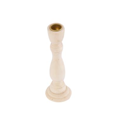 China Popular antique imitation new products cool factory sales hot custom home decoration modern natural wood candle holder for sale