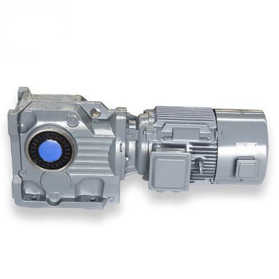 China Garment Shops wholesale manufacturer big range ratio high torque customization customization K reducer helical series gearbox foot mounted for sale