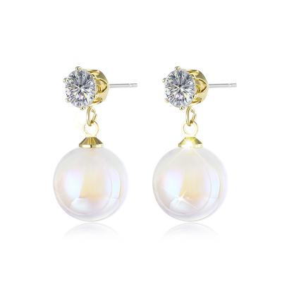 China CLASSIC Fashion Trendy Large Elegant String Dangle Long Dangle Acrylic Pearl Dangle Earrings Women Custom Made for sale
