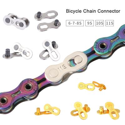 China Magic Link Chain Connector Ultralight Bicycle Chain Mountain Bike Joins Buttons Speed Quick Connect Link for sale
