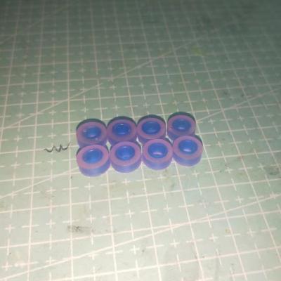 China Youth Pink Double Durometer Blue Handmade Dab Wheels for sale