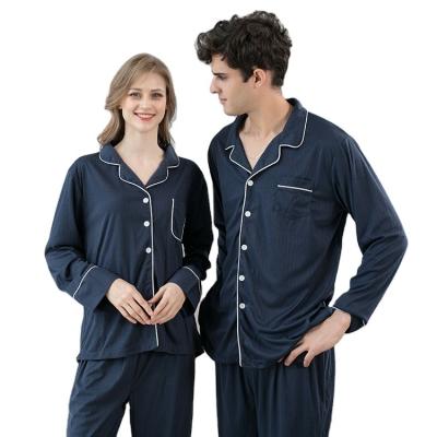 China New Autumn Winter Long Sleeve Men's Pure Cotton Breathable Lapel Pajamas Pajamas Color Leisure Cotton Large Size for sale