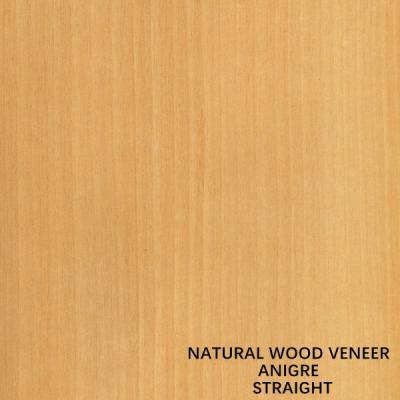China Decoración de Anigre de madera natural veneer cuartos de corte de grano recto Anigre para puertas y ventanas en venta