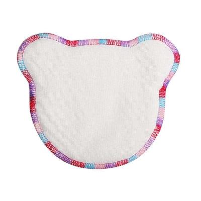 China Bear Shape Washable Customized Reusable Bamboo Cotton Makeup Removal Pads for sale