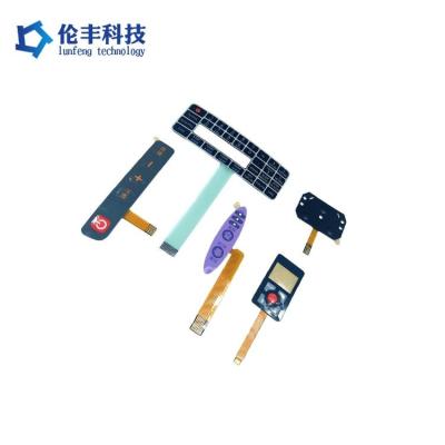 China Interruptor de membrana PET de botões planos com adesivo 3M9080 e tecnologia LED/EL à venda