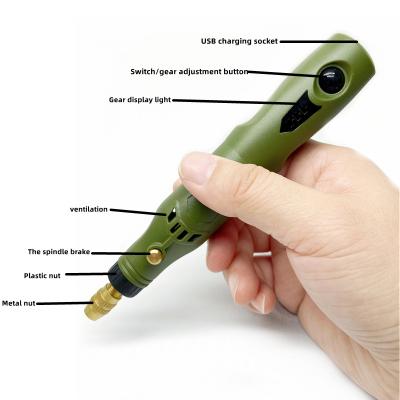 China P500-19 USB Charging Pen Three Speed Micro DIY Electric Grinding Speed Engraving Pen Glass Marker Pen 52*35*36CM for sale