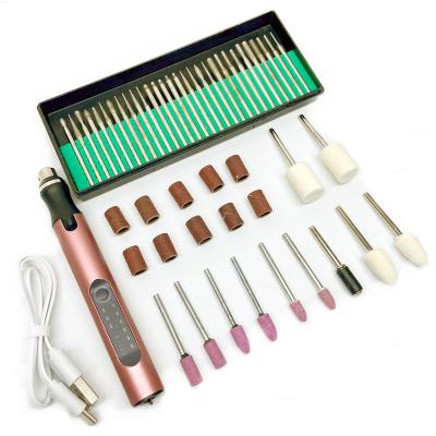 China Wholesale Polishing USB Charging 53 Sets Nail Grinding Pen E108 Electric Speed Grinding Marker Engraving Pen for sale