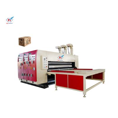 China Hotels 2 color automatic cardboard box making machine aolor 4 pizza box making machine printer for sale