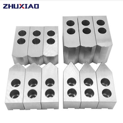 China Building Material Shops High Quality Hydraulic Chuck 3 Jaws Soft Lathe Jaws Plastic Copper Claws Hard Claws For CNC Lathe Machine Steel for sale