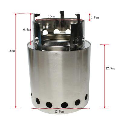 China Adjustable Wild Wood Outdoor Wood Burning Equipment Manufacturers High End Camping Stove Alcohol Stove Solid Firewood Stove for sale