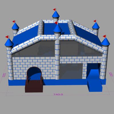 China Outdoor Entertainment adults castle slide amusement center bounce house for sale