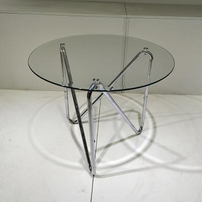 China Modern Simple 66 * 66 * 55cm Tempered Glass Coffee Table Wear Resistant for sale