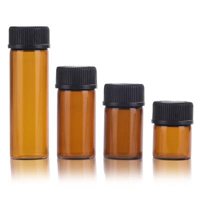 China Factory Wholesale Cosmetic 1ml 2ml 3ml 5ml Mini Clear Amber Dropper Factory Essential Oil Travel Bottle Glass Vial for sale