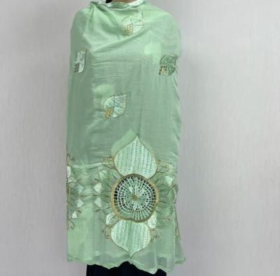 China Tejidos de alta calidad bordado sudanés vestido suizo hijab bufanda para mujeres musulmanas en venta