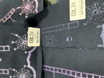 China Tejidos de moda de bordado de lino en venta