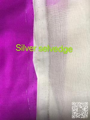 China Silver selvedge spun polyster voile super twisted full voile BBTSfinish® for sale
